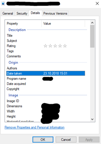 Wie kommt man in C# an die "Date Taken" Property eines Bildes?