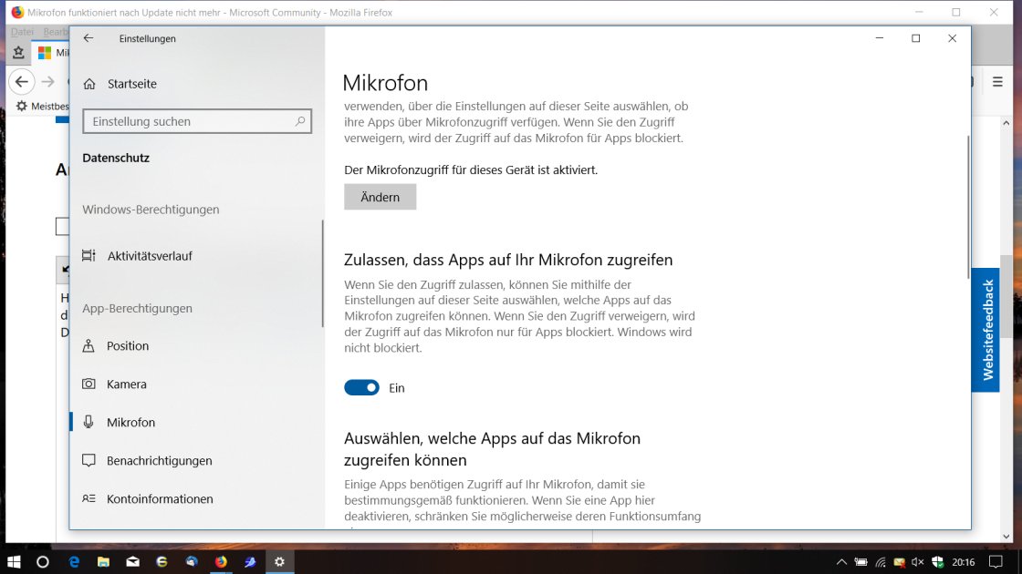 Mikrofon funktioniert nach Update nicht mehr