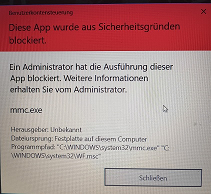 Defender Firewall wird blockiert