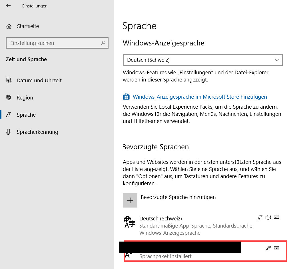 Zwischen Sprachen wechseln