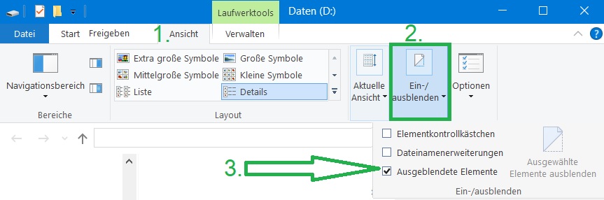 Speichernutzung " Weitere " zeigt 7 GB an ist aber laut Anzeige der größten Ordner nur mit...