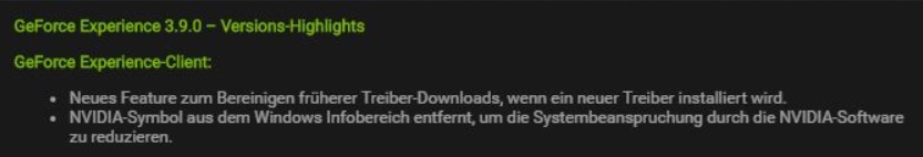 NVdia Treiberupdate deaktivierte HG-Agenten