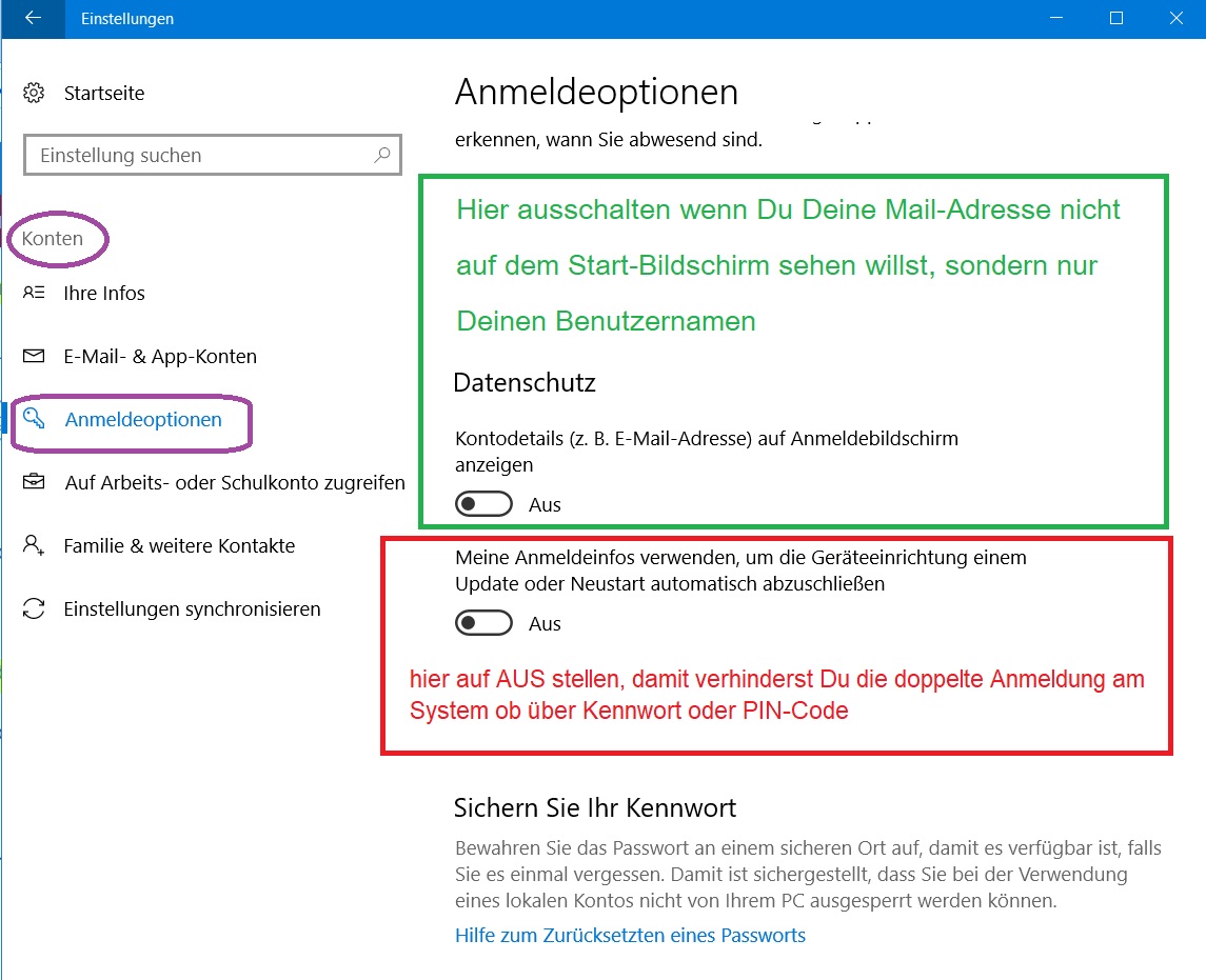 Windows verlangt beim Start doppelte Anmeldung