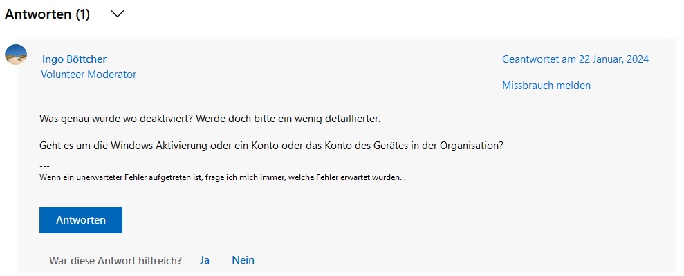Wie kann ich mein Gerät wieder aktivieren?