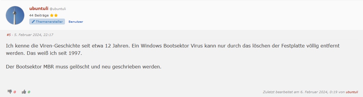 Bekannten Virus Win.Virus.Lazy-*-0 auf Windows 10 HP Laptop gefunden