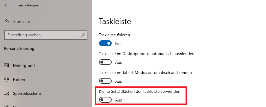 Windows Taskleiste vergrößern?