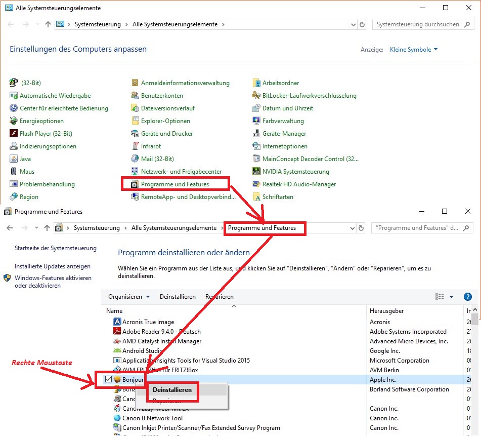 rundll; problem beim starten von c:\program (das angegebene modul wurde nicht gefunden)