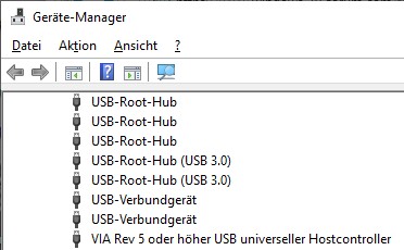 Gerätemanager hat USB Schnittschnelle falsch konfiguriert