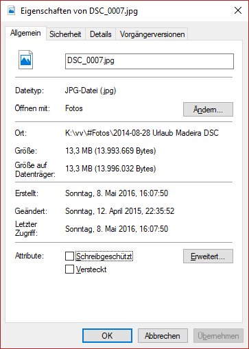 Windows 10 Explorer Bildanzeige zeigt nicht alles