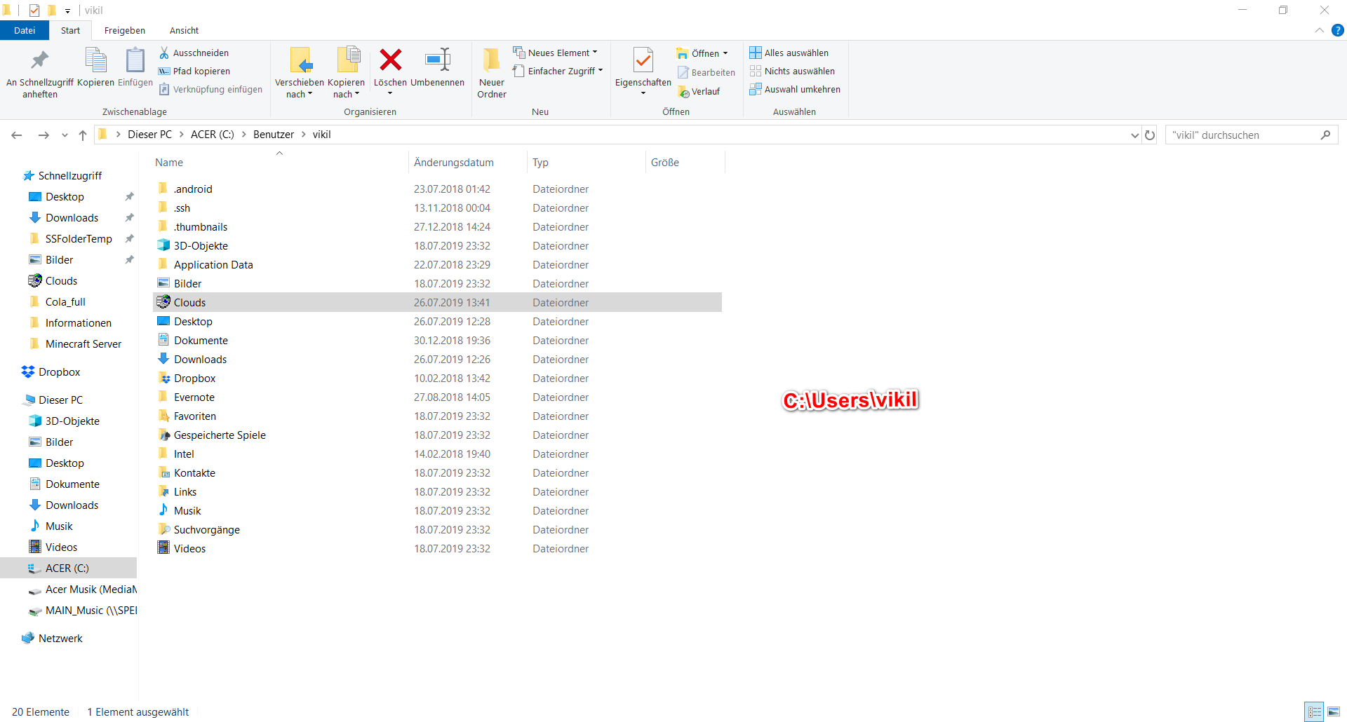 OneDrive erstellt einen zweiten Syncordner AUTOMATISCH im Benutzerordner!