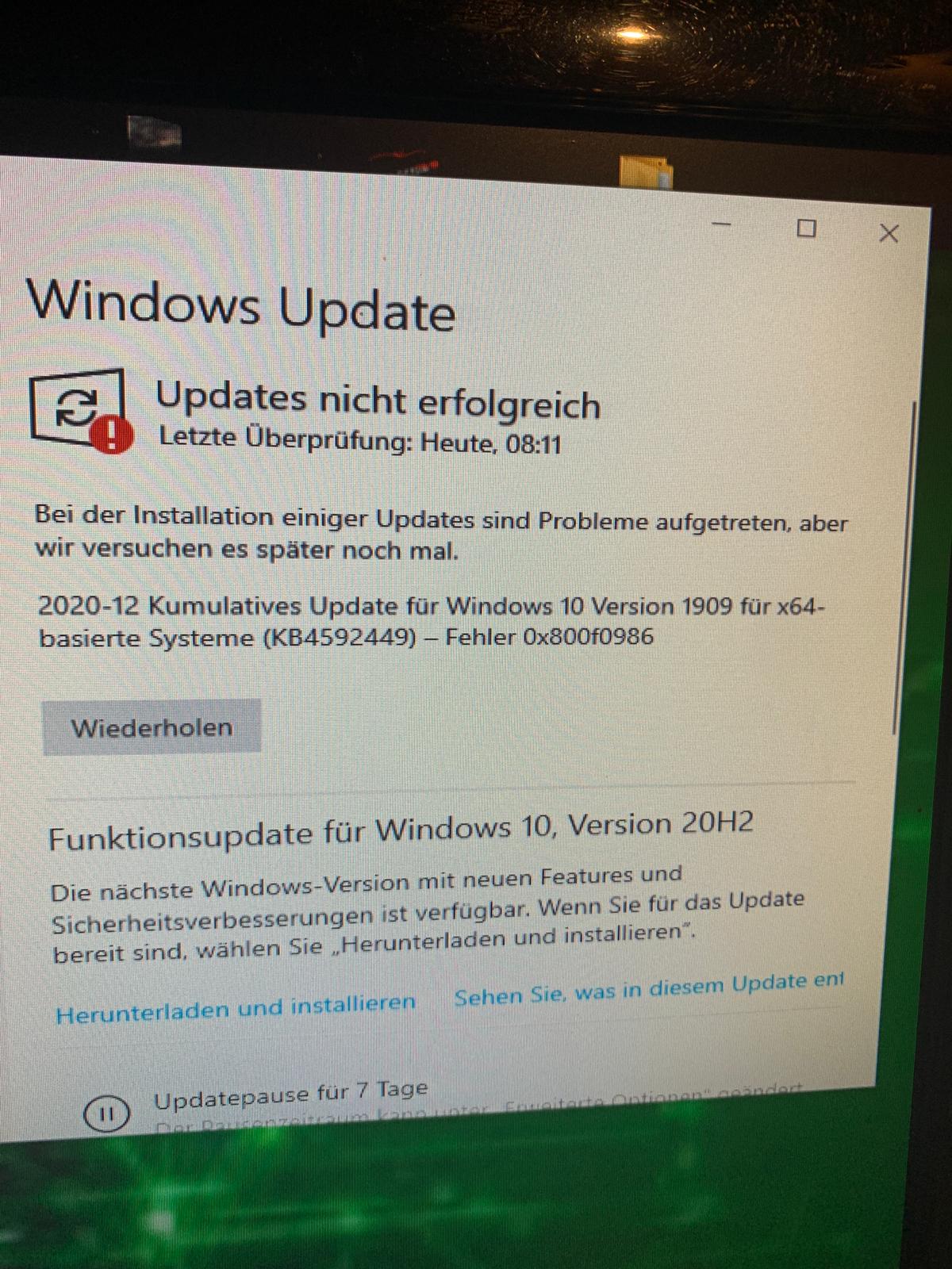 probleme beim update