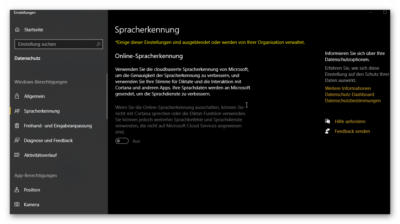 Online-Spracherkennung angegraut