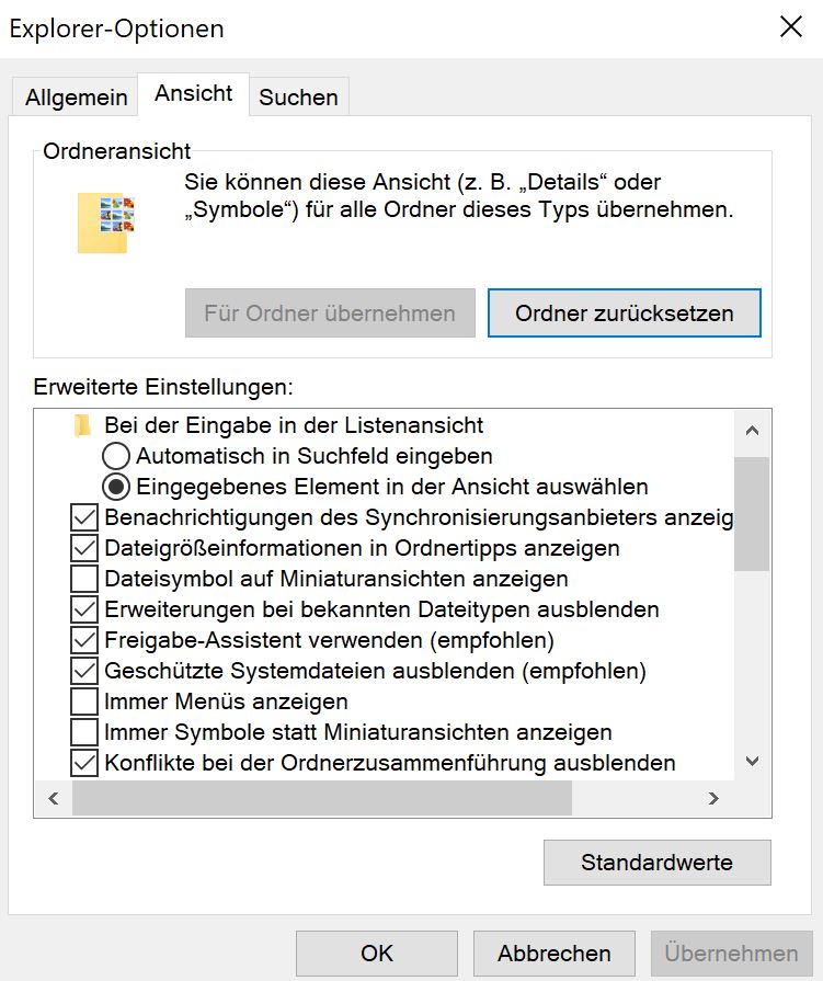 Miniaturansicht von Fotos wird falsch angezeigt.