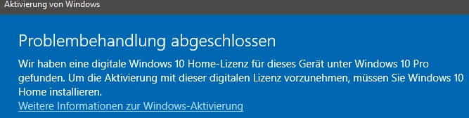 Windows 10 Aktivierung verschwunden