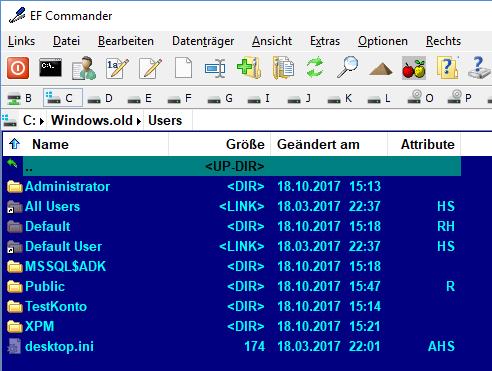 "Schutz wichtiger Ordner verwalten" -> Symlink Fehler