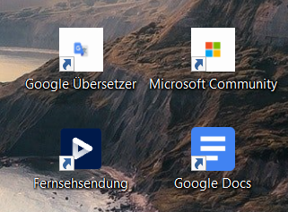Desktop-Symbole für Internetseiten sind in alter, kleiner Version - Wie alte Symbole löschen?