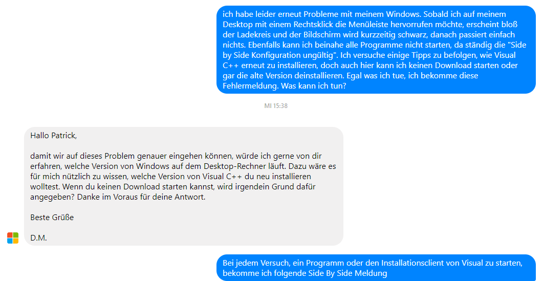 Side by Side Konfigurationsprobleme blockieren beinahe alle Programme, was kann ich tun?