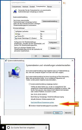 Ich finde auf meinem PC nach dem Zurückstellen die Fotogalerie nicht mehr. Wo kann ich suchen?