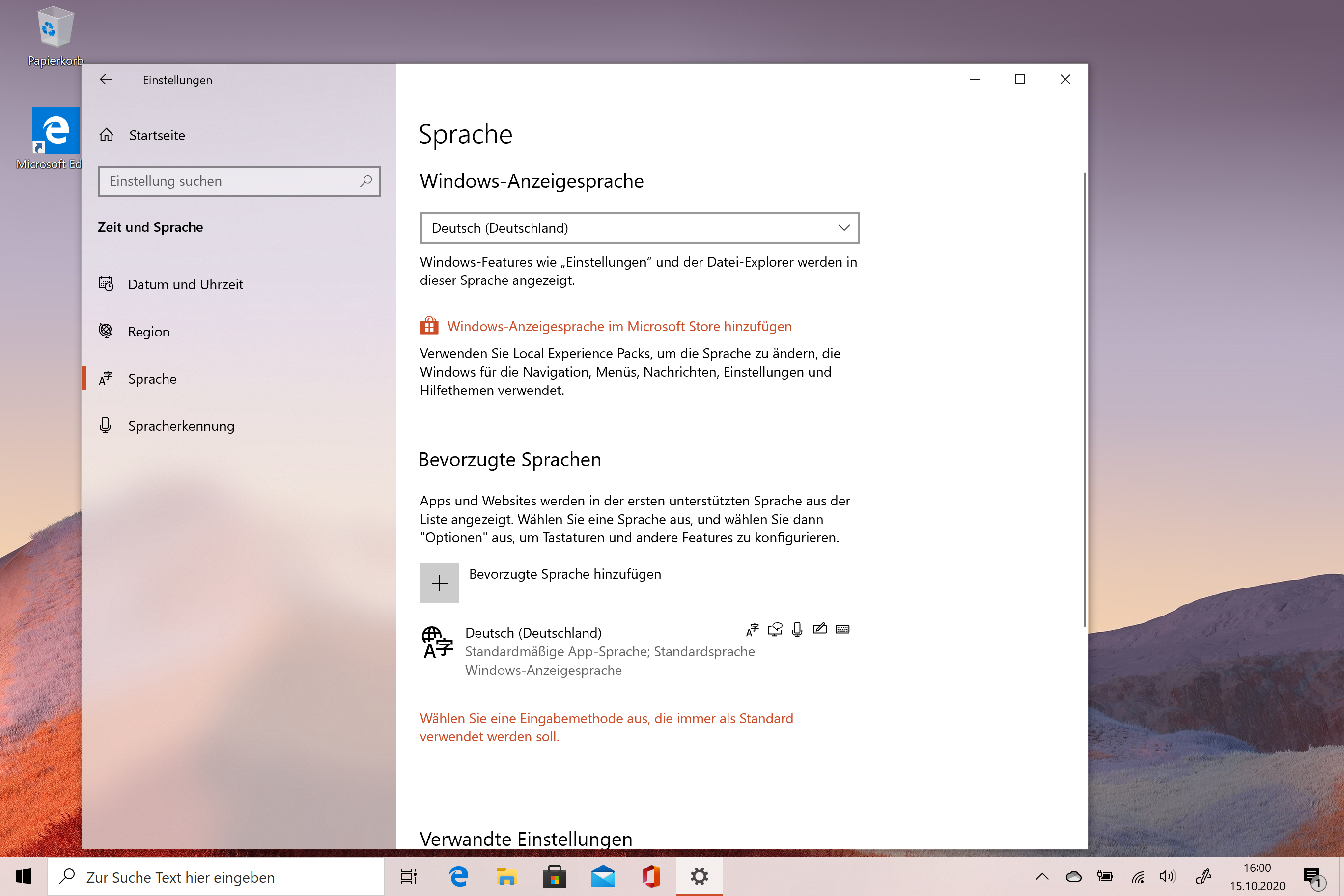 Windows 10 lässt sich nicht vollständig auf Deutsch umstellen