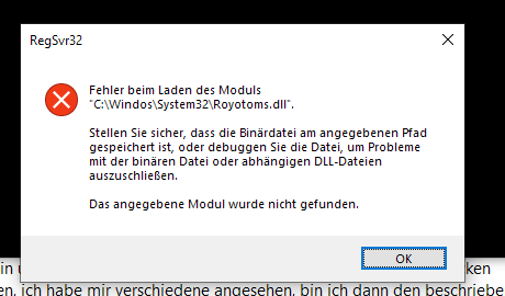 Probleme DLL regestrieren