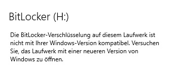 Bitlocker Festplatte entschlüsseln