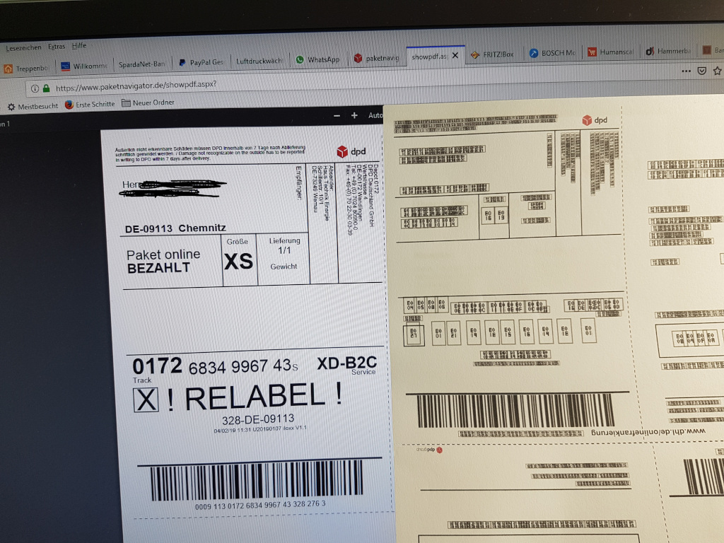 PDF Drucker druckt fehlerhaft
