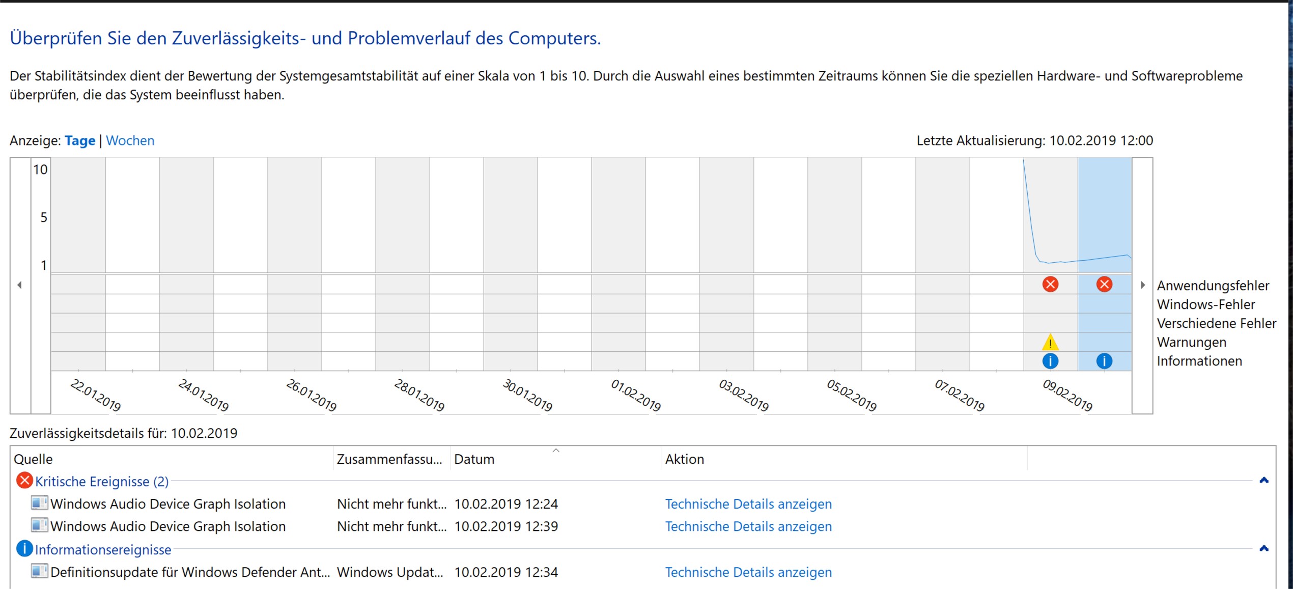 Fehler bei: AUDIODG.EXE  (Realtek Audio)