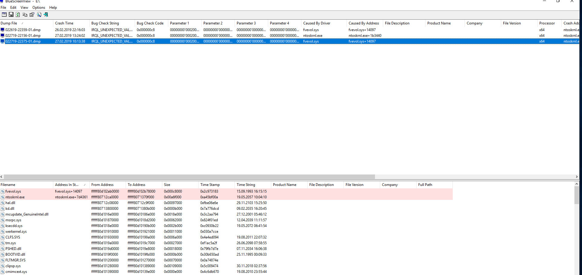 BSOD IRQL unexpected value Minidump analysieren