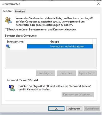 Windows 10 Sperrbildschirm Passwort deaktivieren?