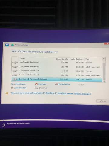 Windows 10 installation Laufwerk Hilfe?