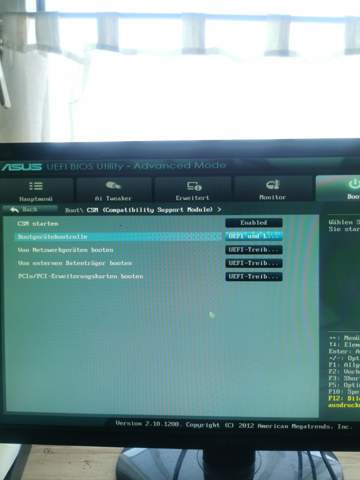 Windows 10 PC Booten Error Bios-settings?