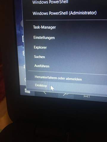 Windows zeigt den ,,Start’’ anstatt mein Desktop an?