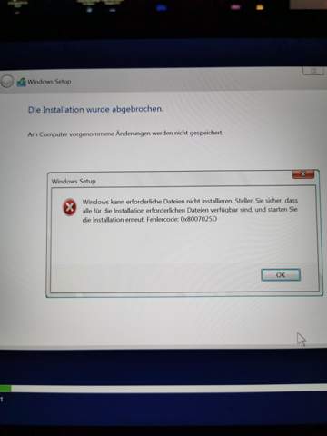 Windows kann nicht installiert werden auf Acer Nitro 5?