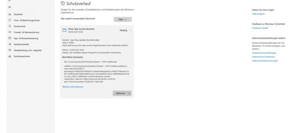 2 unerwünschte datein von Windows defender erkannt?