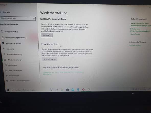 Win10 auf Win7 zurücksetzen - Asus A53S?