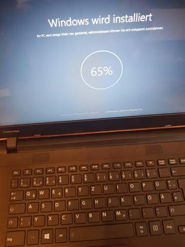 Windows wird installiert... seit fast 20 Stunden?