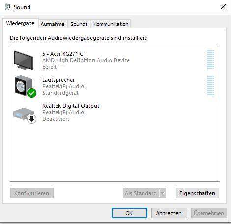 Computer findet 7.1 surround speaker nicht. (Razer)?