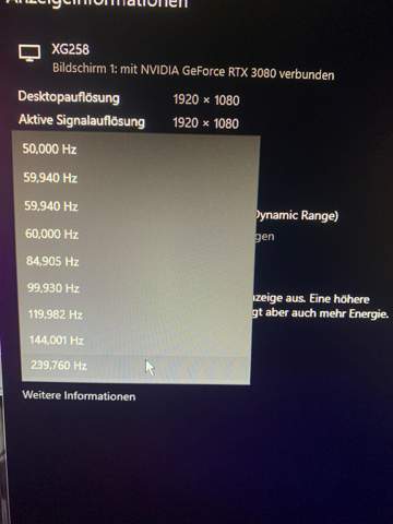 Anzeige Fehler der Wiederholungsfrequenz?