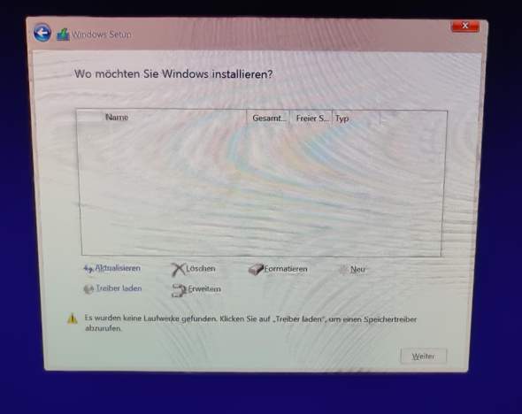 Wieso kann ich Windows nicht installieren?