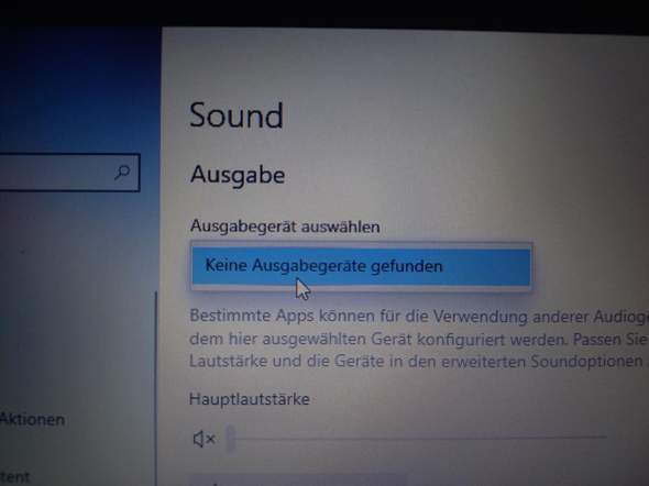 Keine ein/ausgabegeräte gefunden?