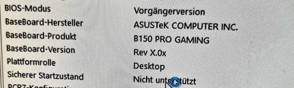 Windows erkennt Secure Boot und UEFI nicht?