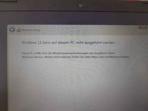 Windows nicht installierbar?