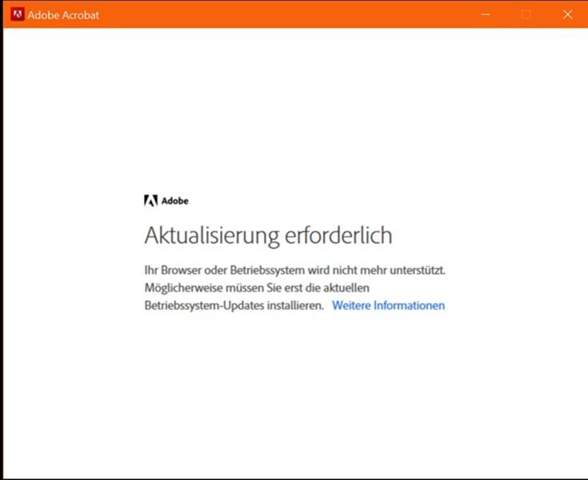 Adobe Acrobat 2015 Browser oder OS Update?