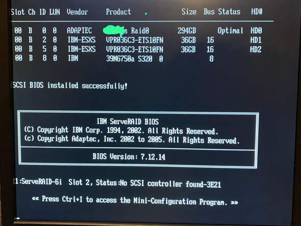 Ibm server xseries 346-windows 10 Setup findet keine Laufwerke?