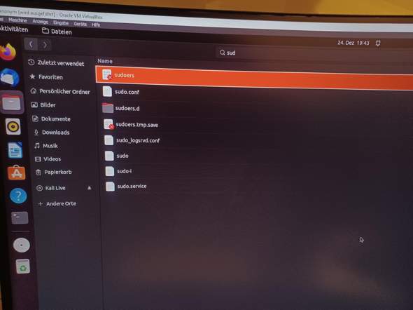 Ubuntu Terminal vboxuser nicht in der sudoers Datein was tun?