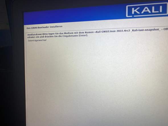 Kali Linux Unbekannter Fehler?