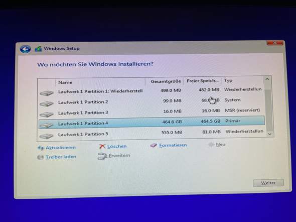 Windows neu aufsetzen wo Windows installieren?