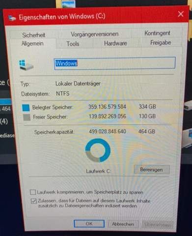 Warum nach Klonen einer 1TB SSD auf 500GB SSD weniger Speicher belegt?