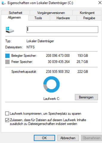 Festplatte voller als sie eigentlich sein sollte?