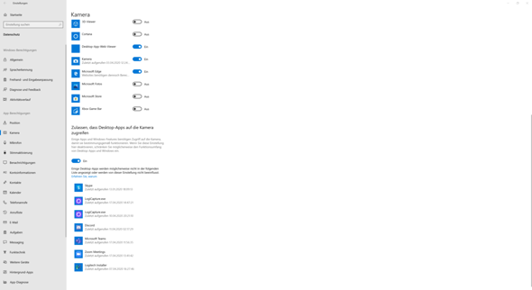 Logitech Kamera funktioniert auf Windows 10 64Bit nicht?